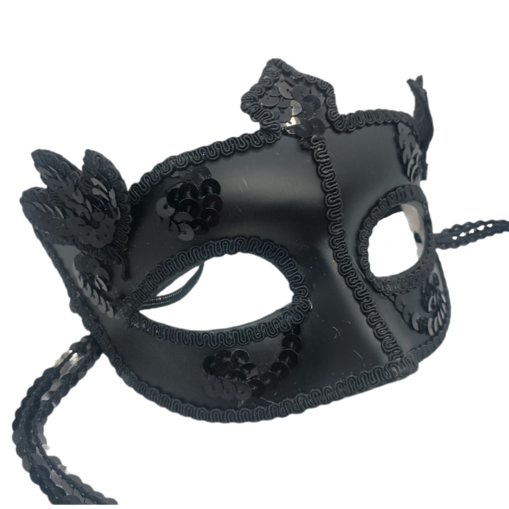 Black Venetian Womens Masquerade Ball  Mask SKUJ079‎